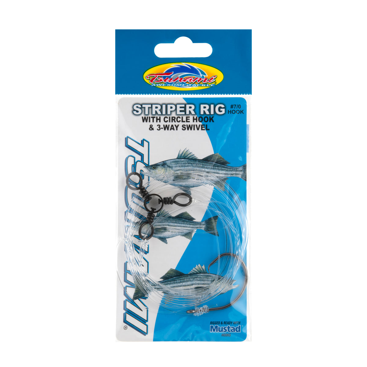 Tsunami Striped Bass Rig With 9/0 Circle Hook 3-Way – Art's