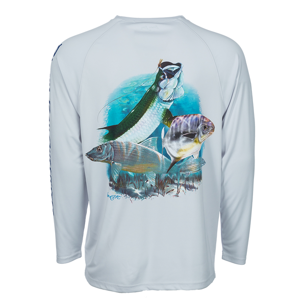 Bimini Bay Hook M' Men's Long Sleeve Shirt Tarpon Bonefish Permit