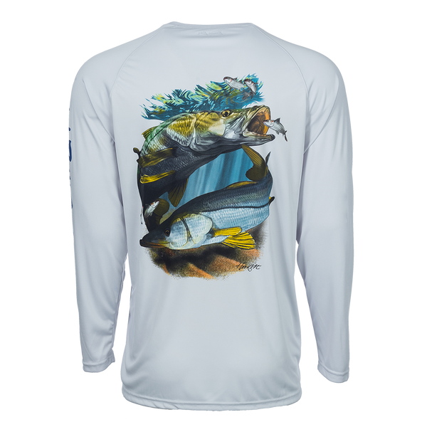 【正規取扱店】 Bay Bimini Hook Tackle Art's – Snook Shirts T Performance M' トップス
