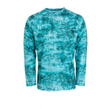 Copy of Deep Currents Long Sleeve Performance Shirt Turquoise