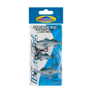 best fishing hooks for striped bass HOOKIT (Turning) Hat Hook tied setup designed to get anglers fishing quickly when striped bass are active Tsunami Striped Bass Rig With