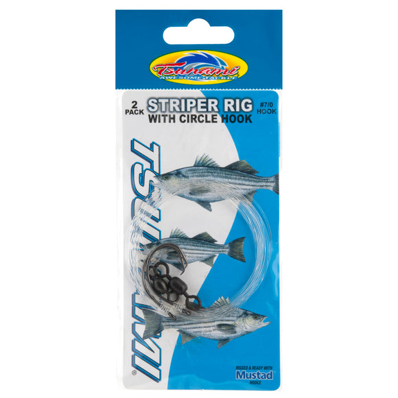 Tsunami Striped Bass Circle Hook Rig 2PK