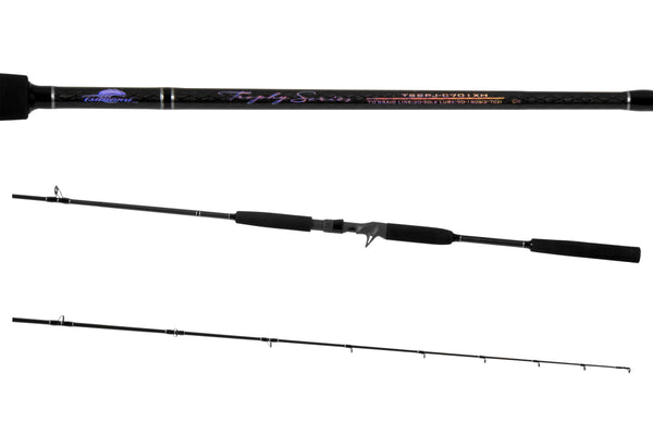 tsunami acid wrap rod TSSPJC-761XH Trophy Series Slow Pitch Jigging Casting Able to keep in touch with the specialized slow drop jigs Tsunami-Carbon Shield II-Spinning Rod